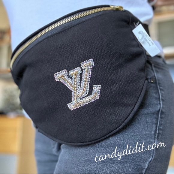 NWT Beautiful Candy Did It! Handmade Black & Crystal Bum Bag / Fanny Pack - Picture 9 of 10